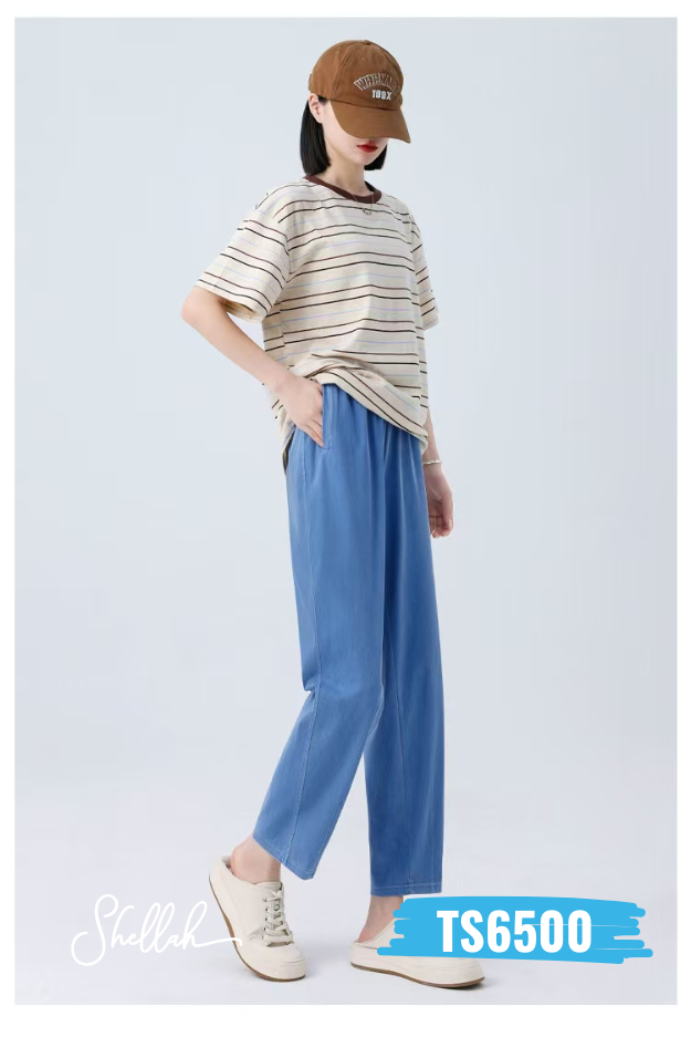 Casual Elastic Waist Pants - TS6500