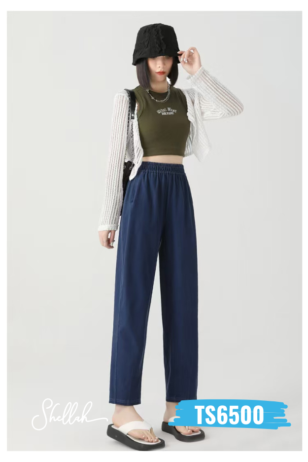Casual Elastic Waist Pants - TS6500