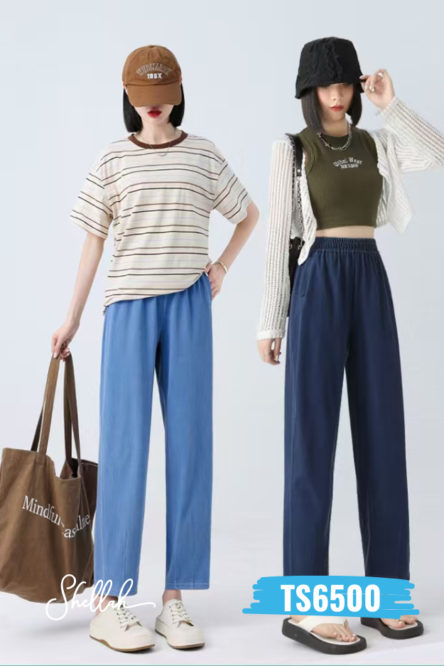 Casual Elastic Waist Pants - TS6500