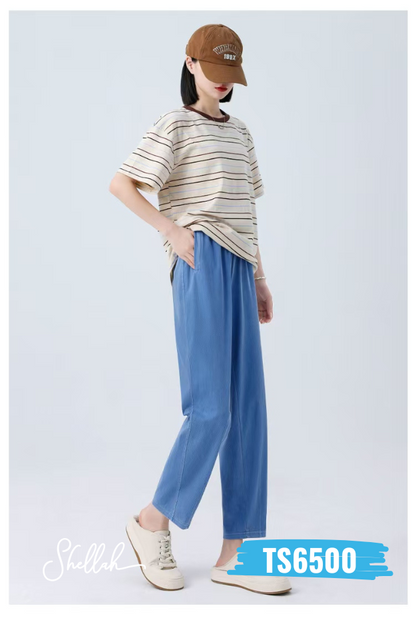 Casual Elastic Waist Pants  - TS6500