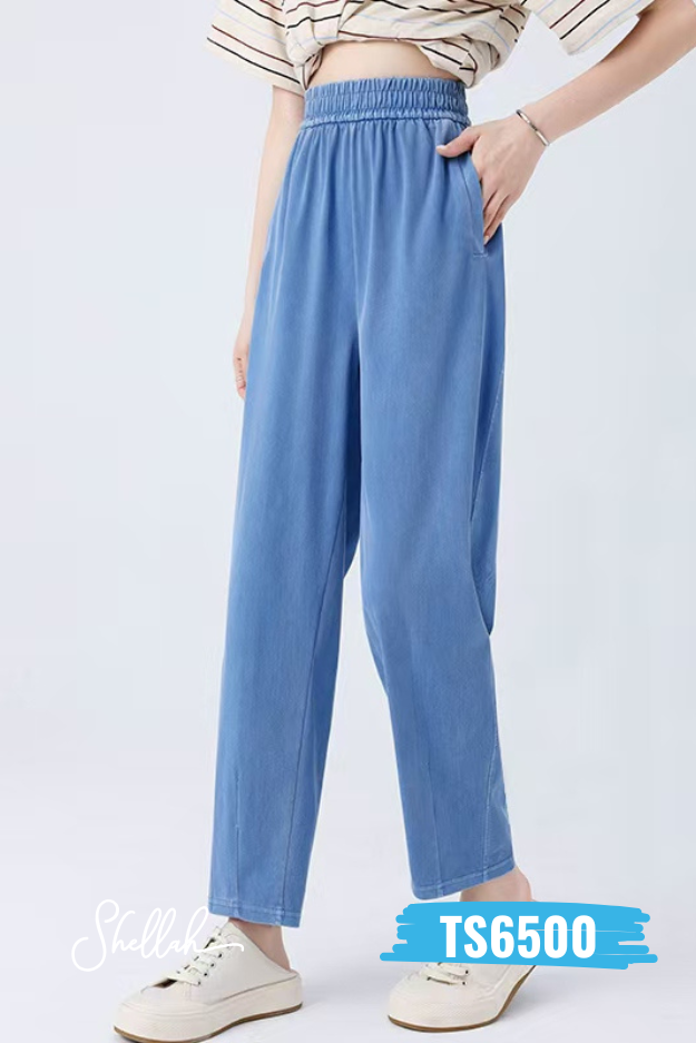 Casual Elastic Waist Pants  - TS6500