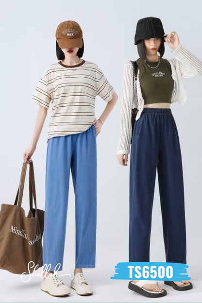 Casual Elastic Waist Pants  - TS6500