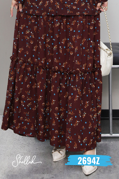 Casual Trendy Printed Skirt  - 2694Z